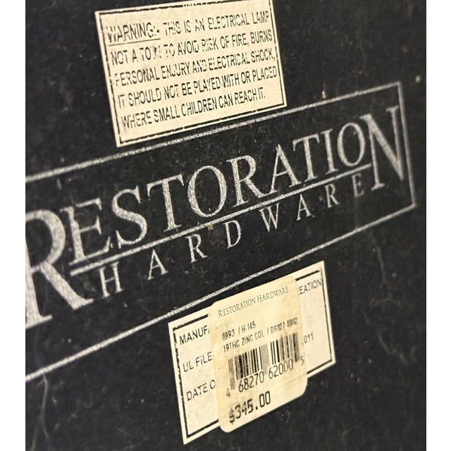 Design Plus Gallery presents the 19th C. Zinc Column Table Lamp from Restoration Hardware. This table lamp has a fluted...