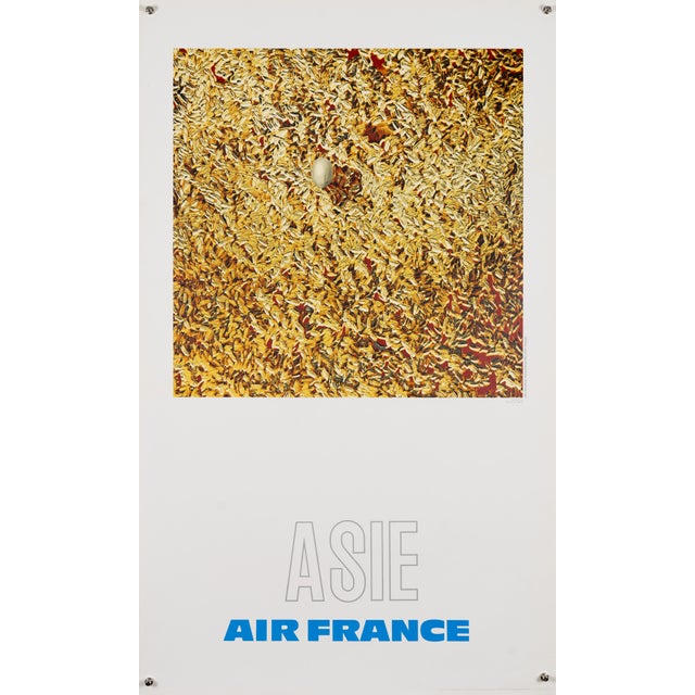 Air France Asia Travel Poster from Raymond Pagès, 1971 For Sale - Image 9 of 9