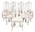 Early 20th Century Set of 10 Swedish Gray Dining Chairs For Sale