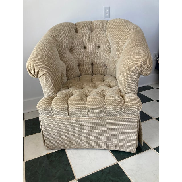 2010s Custom Wilson Bell Rolled Armed Club Chairs For Sale - Image 5 of 7