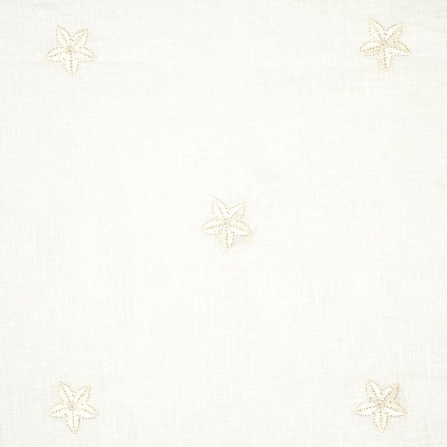 Transitional Sample - Schumacher Vincenzo Embroidered Sheer Fabric in Ivory For Sale - Image 3 of 3