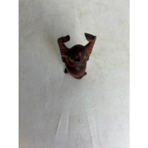 1960s 1960s Small Carved Wooden Happy Buddha For Sale - Image 5 of 9