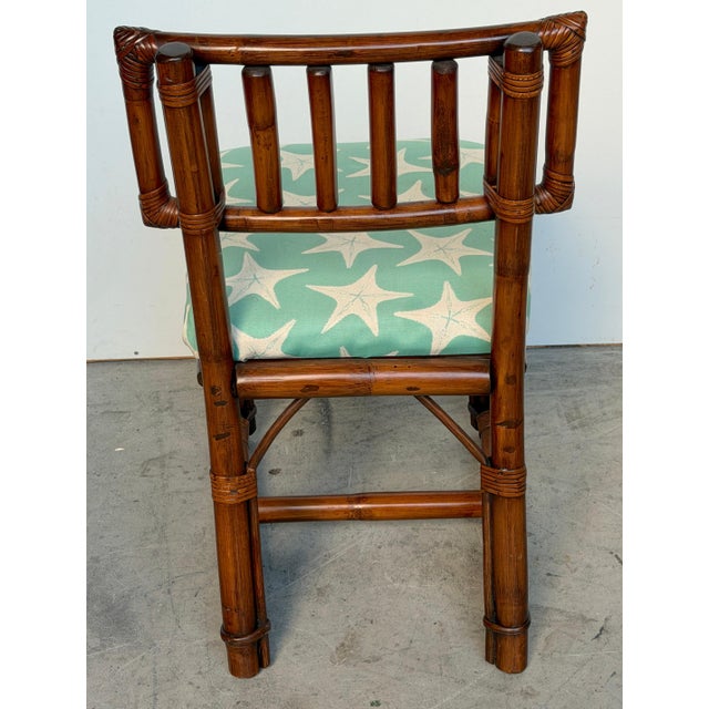 Ficks Reed Expandable Bamboo Game & Dining Table with 4 Matching Chairs, C. 1960 For Sale - Image 9 of 18