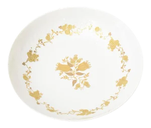 Vintage Bjorn Wiinblad for Rosenthal Porcelain Bowl With Gold Floral Design