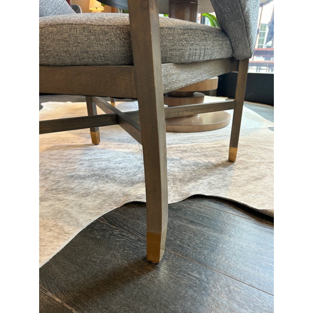 Gray Contemporary Grey Woven Dining Chair For Sale - Image 8 of 9