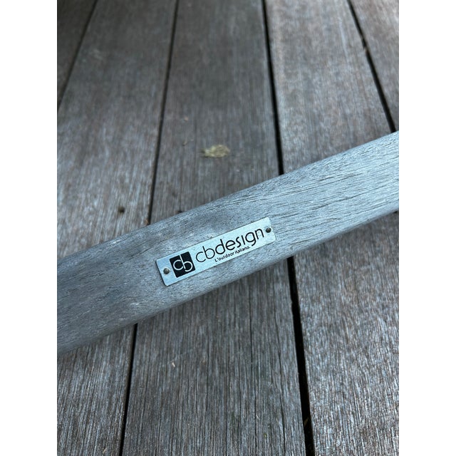 Co9 Design Arden Adirondack Chair, Natural Teak With Grey Wicker For Sale In New York - Image 6 of 12