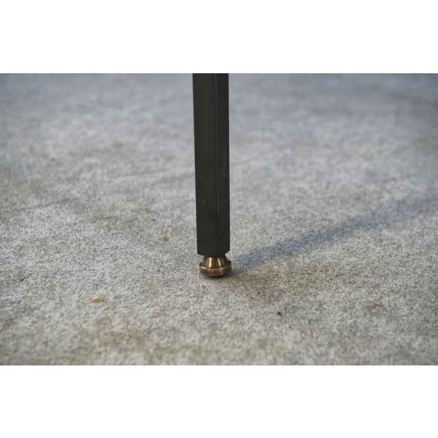 Metal Vintage Table in Glass and Black Lacquered Metal, 1960s For Sale - Image 7 of 9