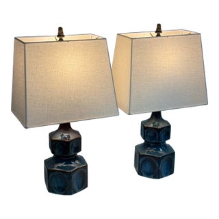 Einar Johansen for Søholm Vintage Ceramic Table Lamps, Pair For Sale
