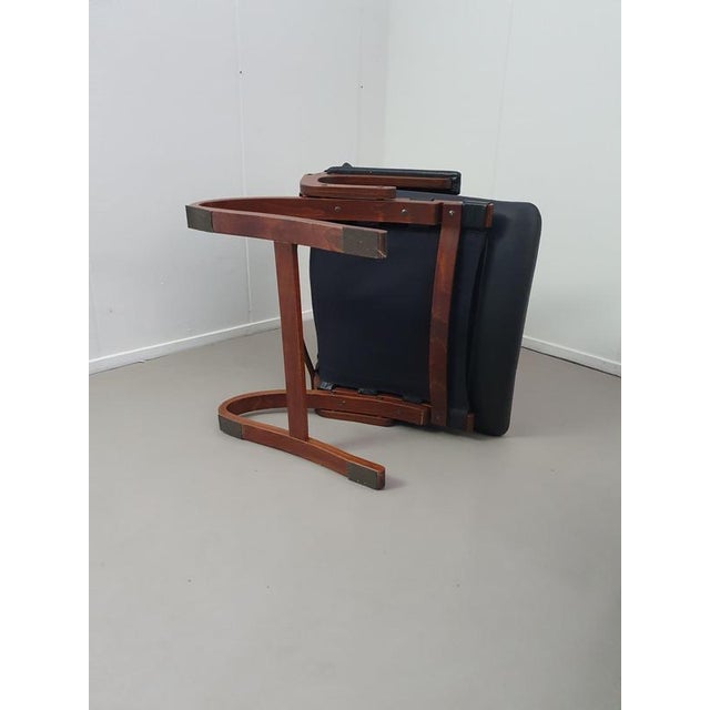 Scandinavian Black Leather Lounge Chairs, Set of 2 For Sale - Image 13 of 14