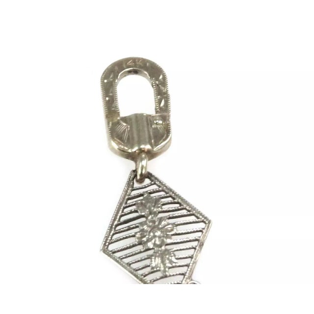 Late 20th Century Diamond Camphor Glass 14k Rose White Yellow Gold Link Bracelet For Sale - Image 5 of 5