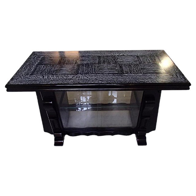 Oak Bar Table and Cabinet, 1940s For Sale