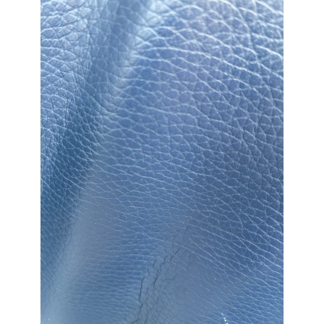 Animal Skin 1990s Swiveling Leather Club Chairs & Ottoman by Schillig, Germany For Sale - Image 7 of 8