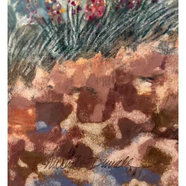 Blue 20th Century “Palos Verdes” Original Impressionist Style Landscape Painting, Framed For Sale - Image 8 of 10