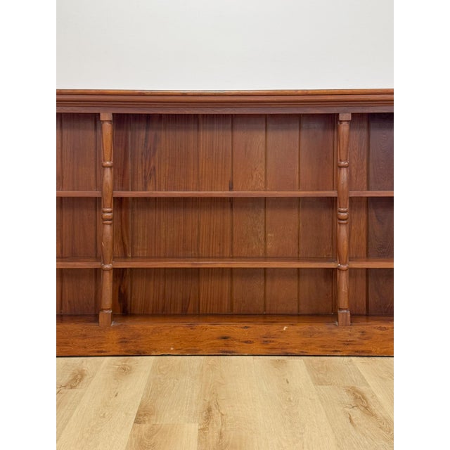Wood Mid 20th Century 1 of 1 Handmade Burlwood MCM Double Sided Shelf Room Divider For Sale - Image 7 of 14