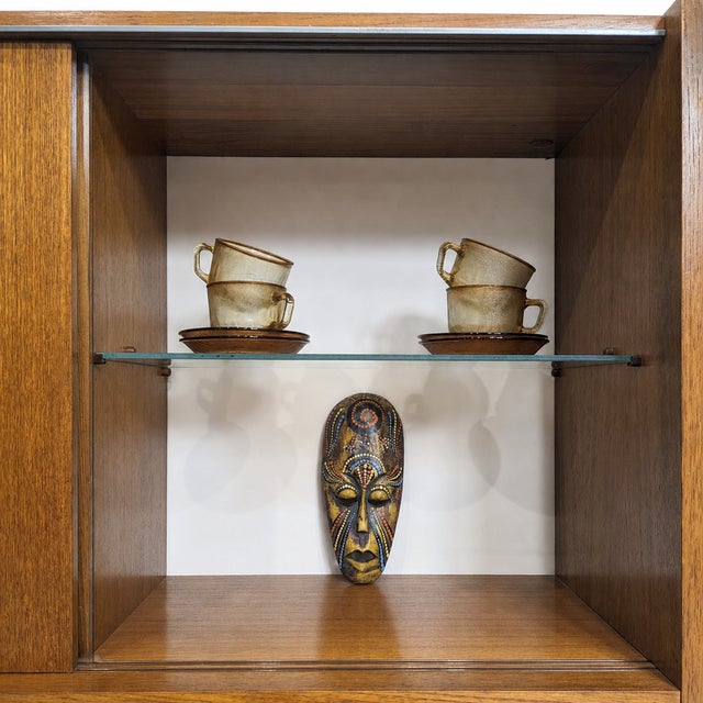 Brown Vintage Scandinavian Teak Highboard, 1960s For Sale - Image 8 of 10