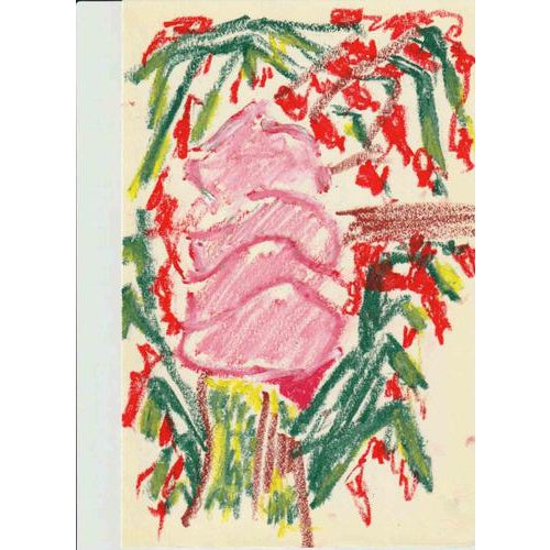 Alfredo Pizzi, Composition 3 Abstract Drawing, Oil Pastel on Canson Paper For Sale