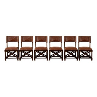 Set of 6 Vintage Stiles Serengeti Leather Chairs For Sale