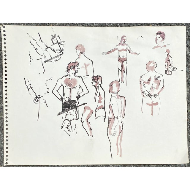 Male nudes from the estate of Florida artist Dr. Ronald Frank Yrabedra (1944-2022). Yrabedra earned his B.A. and M.A. from...