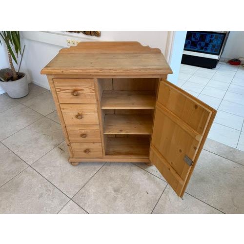 Brown Alpine Biedermeier Style Rustic Bread Cupboard For Sale - Image 8 of 9