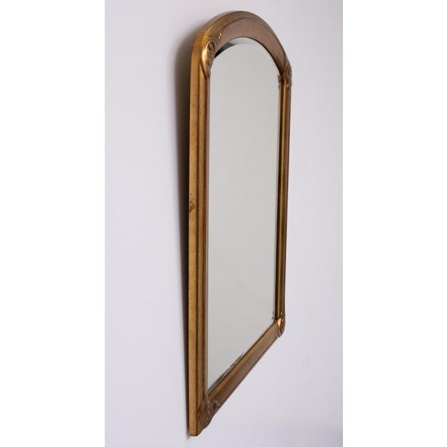 1970s Art Deco Style Gold Wall Mirror from Deknudt, Belgium, 1970s For Sale - Image 5 of 8