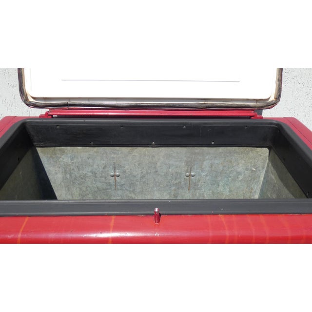 Red Steel and Enamel Bar Ice Chest by Coca-Cola, United States, 1960s For Sale - Image 8 of 11