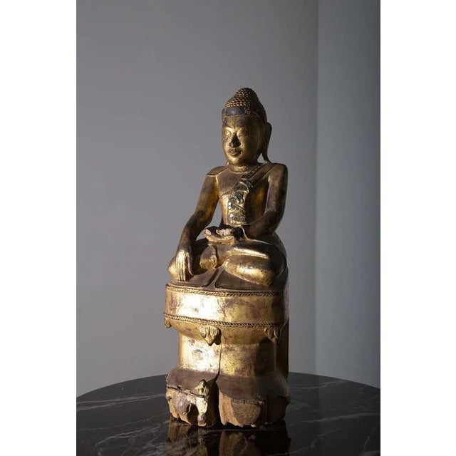 Burmese Artist, Mandalay Buddha, 19th Century, Lacquered Wood For Sale - Image 9 of 9