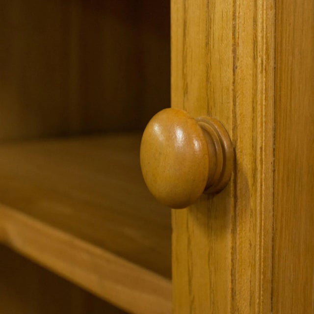 Wood 20th Century Victorian Style Ash Wood Large Cabinet For Sale - Image 7 of 8