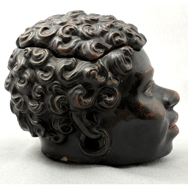 Ceramic Late 19th Century Victorian Tobacco Jar, African Female For Sale - Image 7 of 16