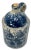 Very Rare Antique American 1 Gallon Size Blue Spongeware Decorated Stoneware Spirits Jug - Circa 1900 For Sale - Image 4 of 12