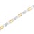 10K Two-Tone Gold Princess Cut Diamond Geo Link Bracelet (1.00 cttw, H-I Color, SI1-SI2 Clarity) For Sale - Image 4 of 7