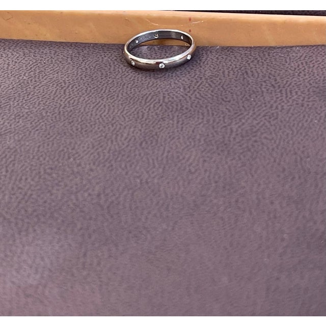 8 Flush Set Bezel Diamond Eternity Wedding Band in 14 Karat White Gold For Sale - Image 14 of 18