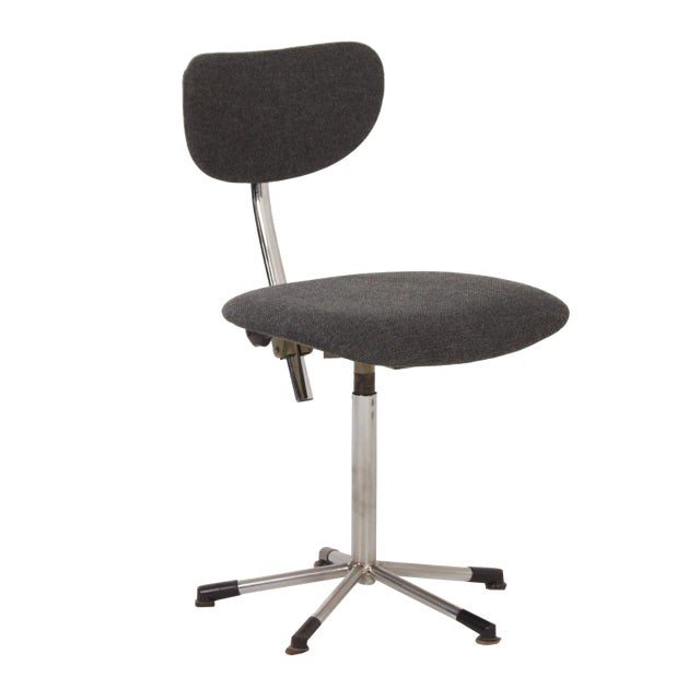 Vintage Grey Desk Chair, 1960s For Sale