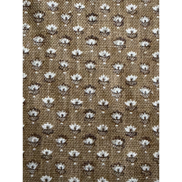 Warner House Small Scale Repeating Floral Print- Lilou / Honey 8 Yards LILOU HONEY LINEN MIX FABRIC Inspired by an 18th...