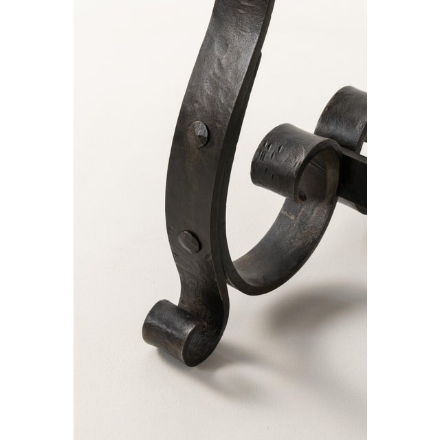 1940s Wrought Iron Coffee Table With Wood Top For Sale - Image 12 of 14