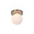 Globe Flush Mount Brushed Nickel, 5 Inch Glass Globe, by Research.Lighting, Modern, Minimal For Sale In New York - Image 6 of 7