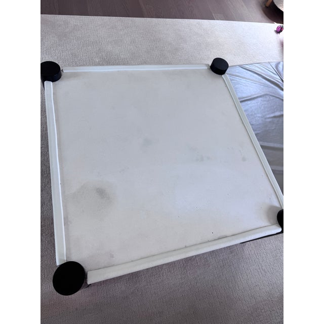Postmodern Attributed Bradley Samson Pilaster Coffee Table in Cement & Ebony Ash For Sale - Image 3 of 5