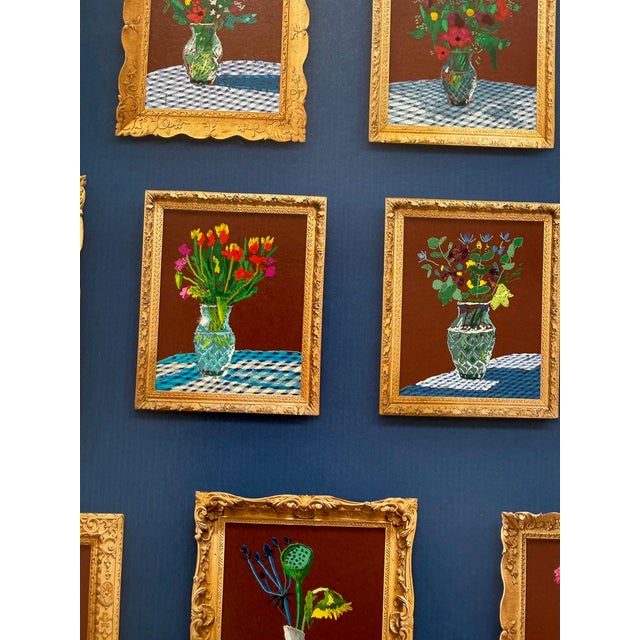 David Hockney, 25th June 2022, Looking at the Flowers.., Copyright David Hockney, Printed in Uk For Sale - Image 10 of 12