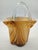 Large Mid-Century Modern Sommerso Art Glass Basket Vase in Amber and Brown, 1970s For Sale - Image 4 of 12