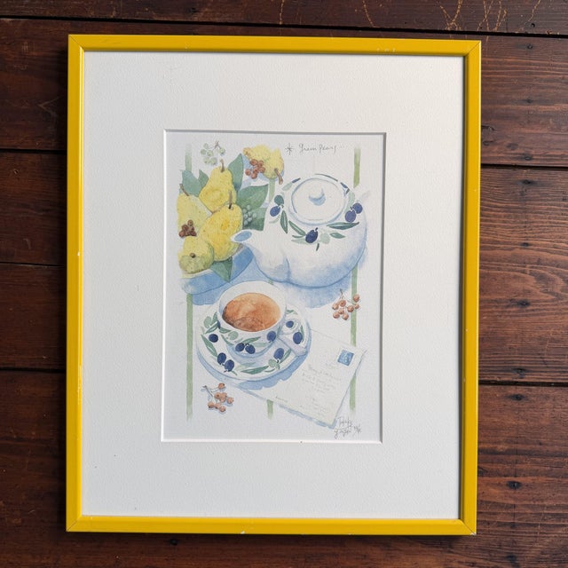 Takako Y. Miyoshi, Green Pears, 1990s, Giclée Art Print, Framed For Sale - Image 6 of 6