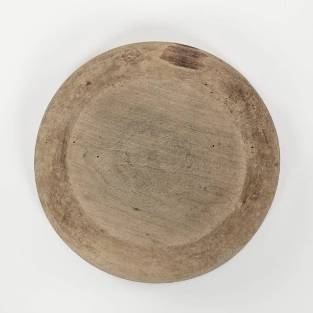 Wood Rustic Swedish Turned Wooden Bowl For Sale - Image 7 of 7