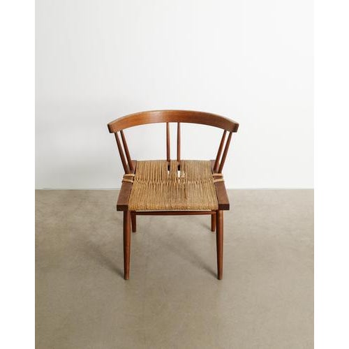 Mid-Century Modern Wooden Grass Chair in Walnut by George Nakashima for Nakashima Studio, 1960s For Sale - Image 4 of 8