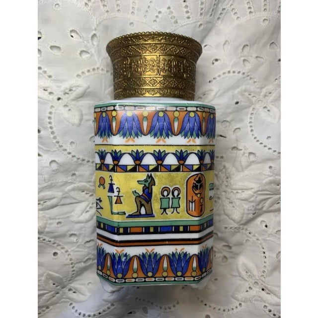 Antique German Porcelain Egyptian Theme Aerozon For Sale - Image 4 of 12