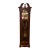 Vintage Howard Miller Traditional American Style Mahogany & Burl Wood Grandfather Clock For Sale