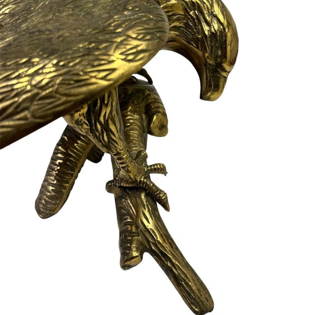 1960s Vintage Brass Perched Eagle For Sale - Image 5 of 10