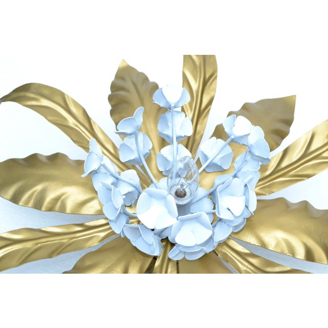 Brass Set 2 Mid-Century Modern Banci Firenze Gold & White Steel Sconces, Wall Lights For Sale - Image 8 of 13