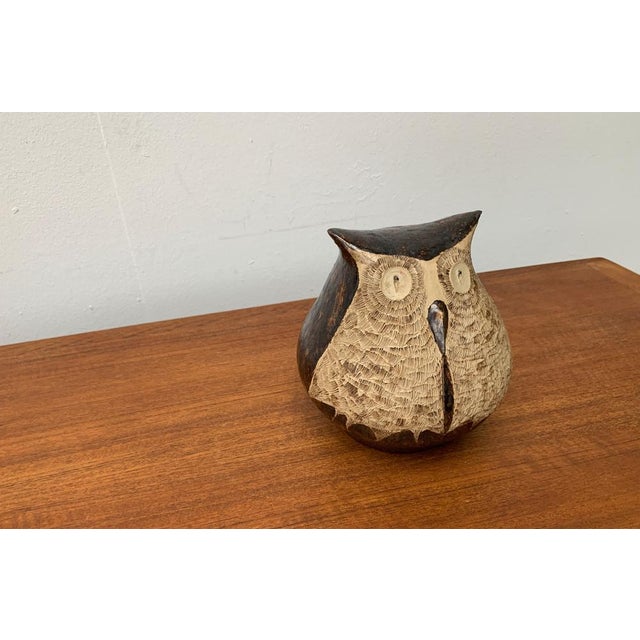Large Studio Pottery Owl Sculpture, 1980s For Sale - Image 9 of 18