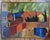 1967 Mid-Century Modern German Expressionist Village Scene Oil Painting by Gus Bundy For Sale In New York - Image 6 of 6