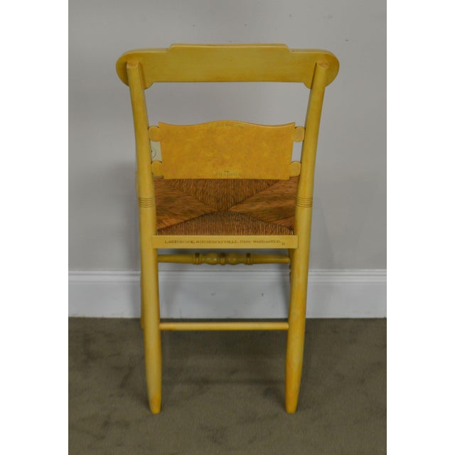 Hitchcock Limited Edition Christmas Rush Seat Side Chair Chairish