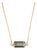 East-West Green Tourmaline & Diamond Pendant Necklace, 3.26ct in 14k Yellow Gold For Sale