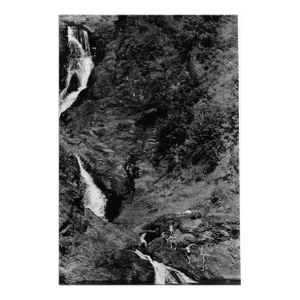 1991 Poesten Kill Waterfall With Swimmers Photograph by Tom Lapoint